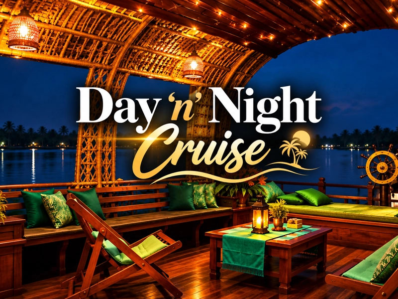 Day and night houseboat cruise on the Nileshwar backwaters