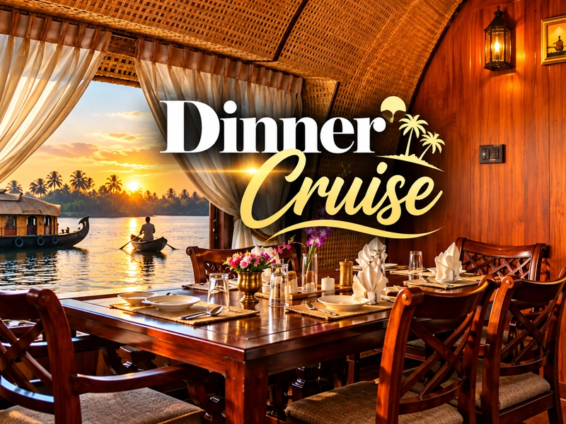 Dinner cruise on a Nileshwar houseboat in the evening